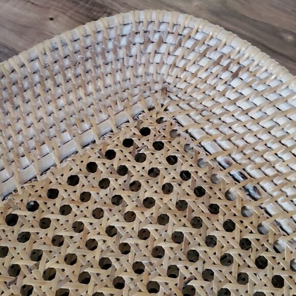 Bamboo and Rattan Square Woven Chargers - Picture 2 of 4